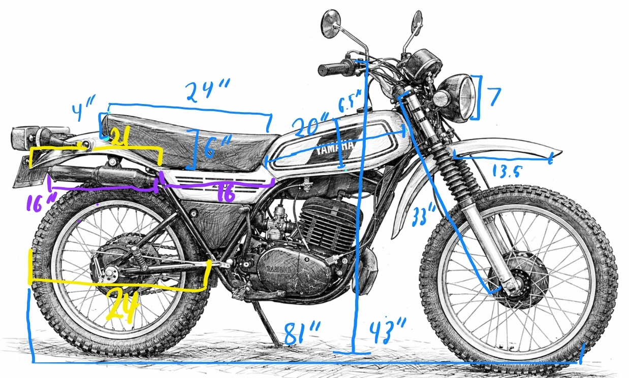 Full bike measurements